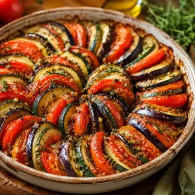 Tian de courgettes, aubergines et tomates : la recette provençale facile et fondante