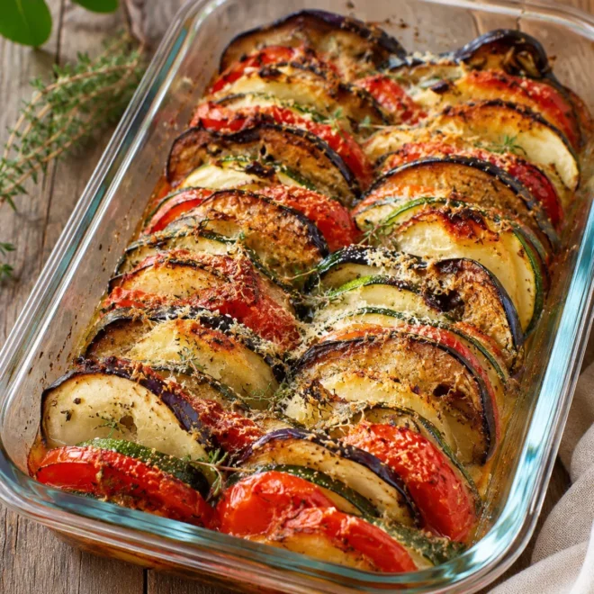 Tian de légumes au parmesan : la recette facile, fondante et gratinée