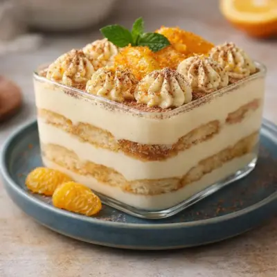 Tiramisu à l’orange onctueux au mascarpone