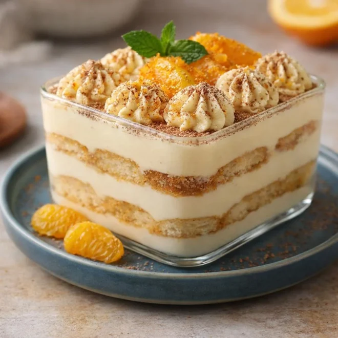 Tiramisu à l’orange onctueux au mascarpone