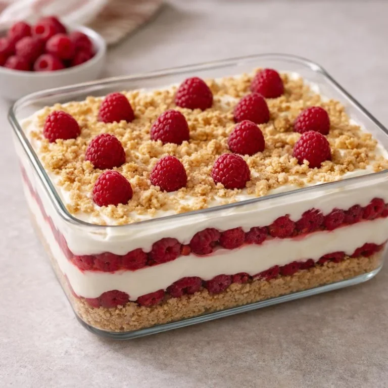 Tiramisu aux framboises sans cuisson : facile & frais