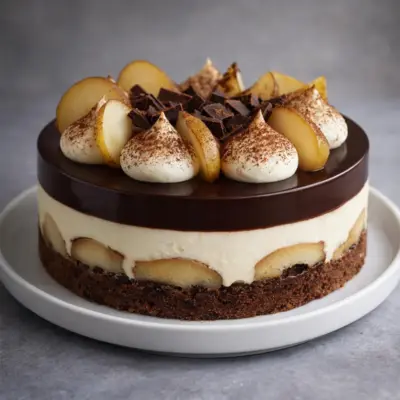 Tiramisu poires chocolat façon entremets