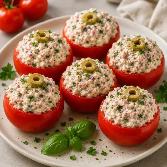 Tomates Farcies au Thon et Fromage Frais