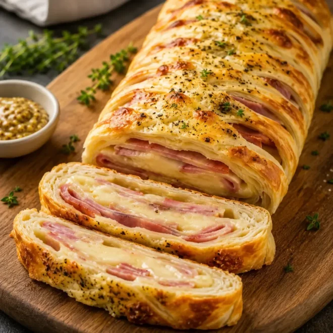 Tresse Feuilletée au Jambon et Fromage : la Recette Croustillante, Fondante et Facile
