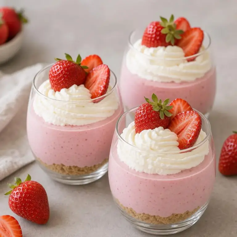Verrines fraises & biscuits : mousse légère au yaourt et chantilly maison