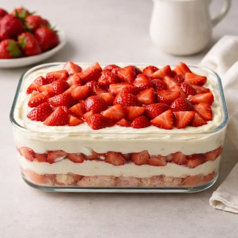Verrines fraises mascarpone sans cuisson : tiramisu