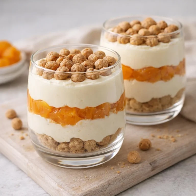 Verrines tiramisù à l’abricot : crème mascarpone & croustill