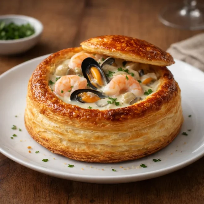 Recette vol-au-vent aux fruits de mer : croustillant & créme
