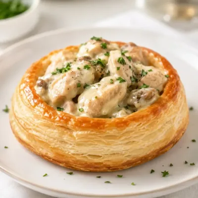 Vol-au-Vent Dinde & Crème : la recette crémeuse et croustillante facile