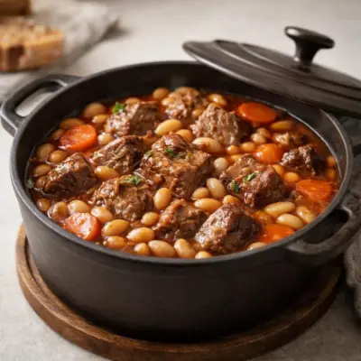 Recette agneau aux haricots blancs mijoté