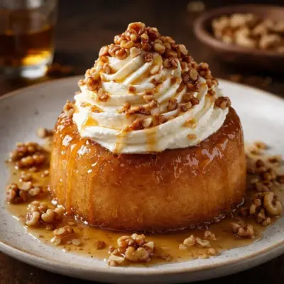 Baba au rhum au miel : rhum brun & noix