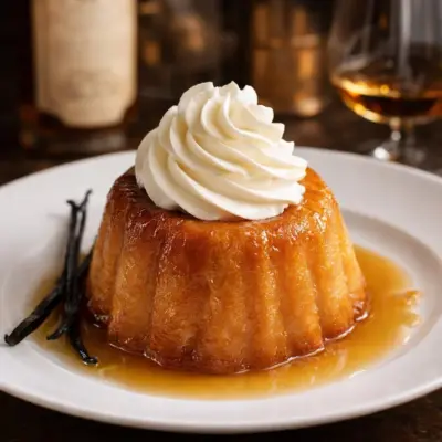 Baba au rhum flambé & crème fouettée maison