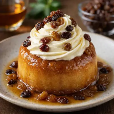 Baba aux raisins macérés : crème légère vanillée