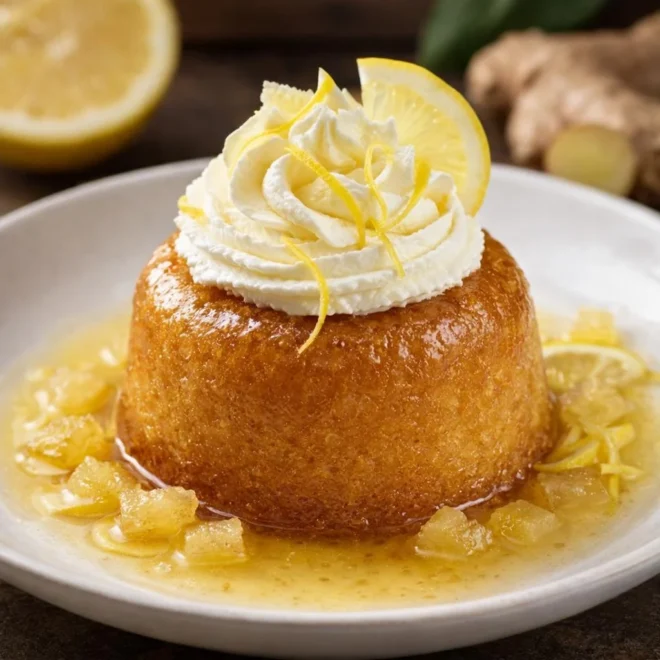 Baba citronné au rhum : sirop gingembre-citron