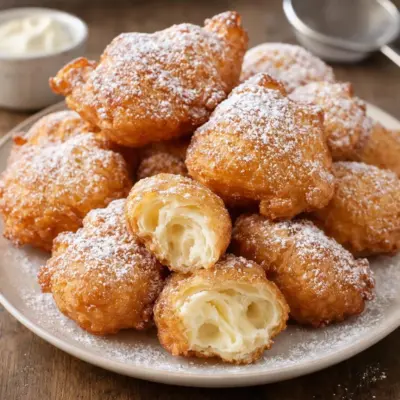 Beignets à la crème fraîche moelleux : recette facile