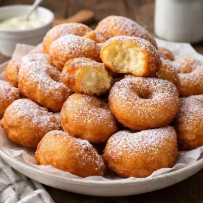 Beignets au yaourt sans repos : moelleux et dorés