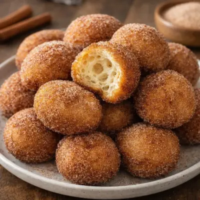 Beignets roulés à la cannelle et au sucre