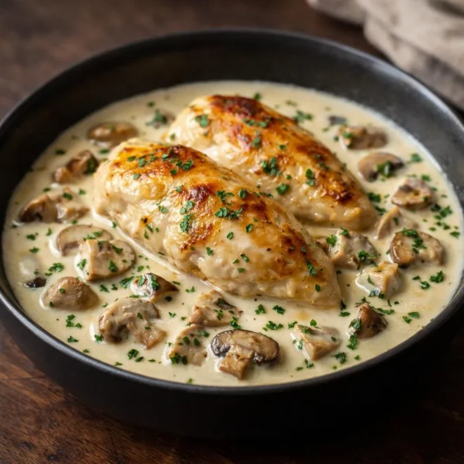 Blanc de poulet à la sauce Boursin crémeuse