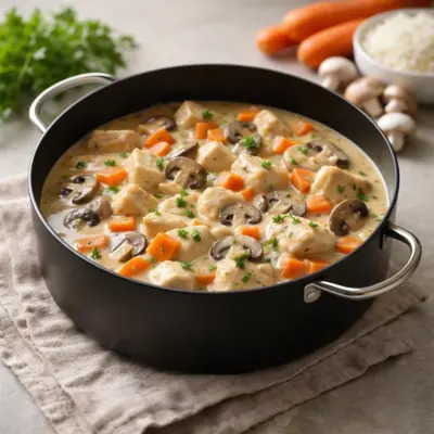Blanquette de poulet crémeuse sans vin : recette facile