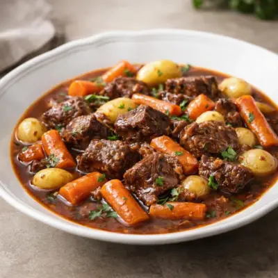 Recette bœuf bourguignon au vin rouge, viande tendre
