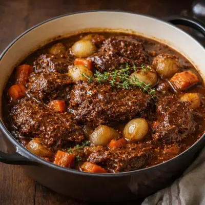 Bœuf braisé à la bière et à la moutarde ancienne