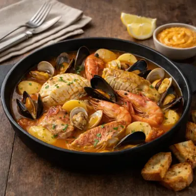 Recette bouillabaisse traditionnelle marseillaise avec rouil