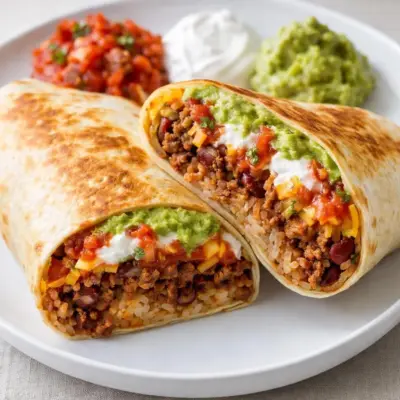 Recette burrito facile : burrito suprême au bœuf