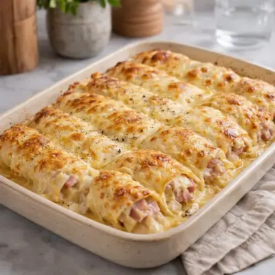 Burritos gratinés au jambon et à la raclette (four)