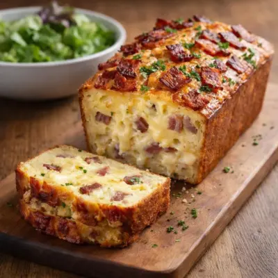 Recette cake camembert lardons fumés moelleux