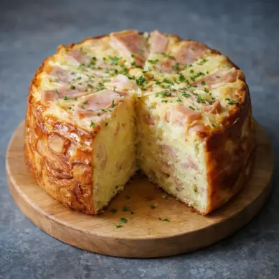 Cake au jambon et gruyère moelleux au four