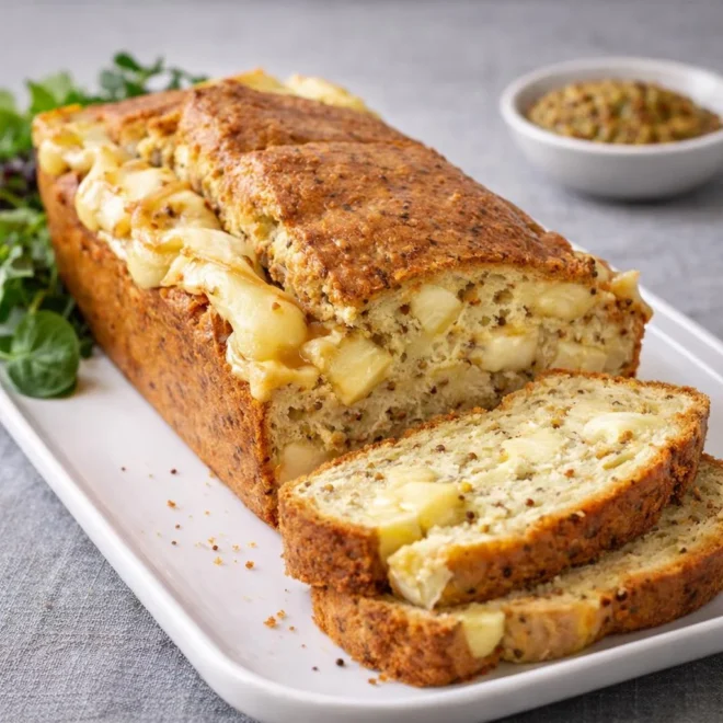 Cake au camembert et à la moutarde à l’ancienne moelleux