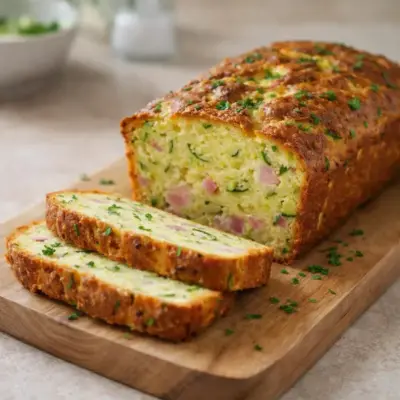 Recette cake salé léger courgette jambon moelleux
