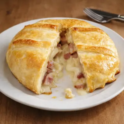Camembert feuilleté aux lardons : cœur coulant