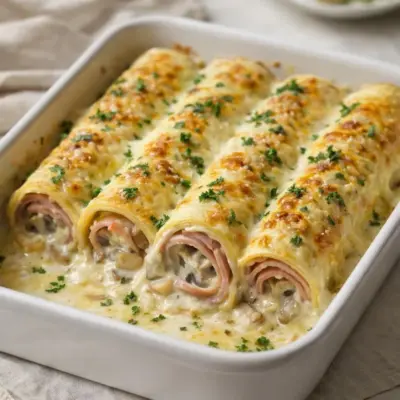 Recette cannelloni champignons jambon à la crème