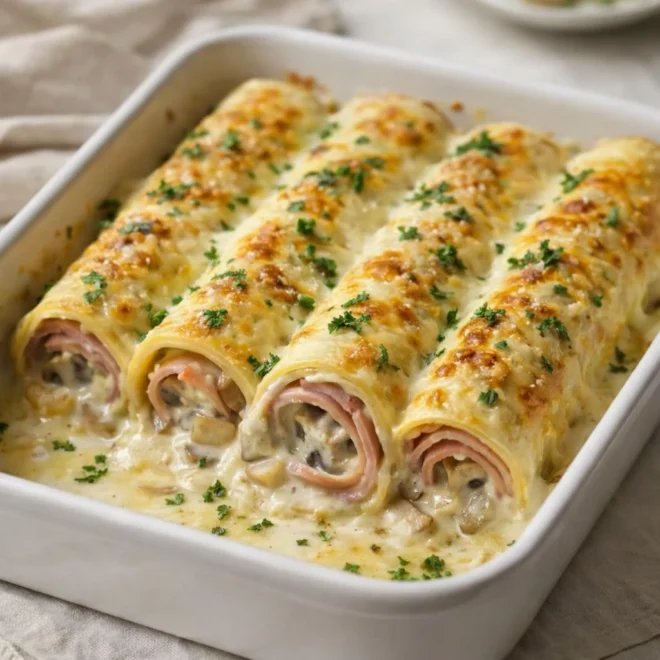 Recette cannelloni champignons jambon à la crème