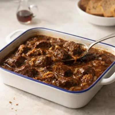 Carbonade flamande au pain d’épices : bœuf mijoté