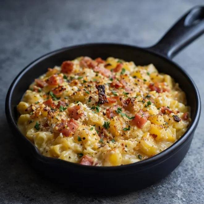 Carbonara de pommes de terre crémeuse au parmesan