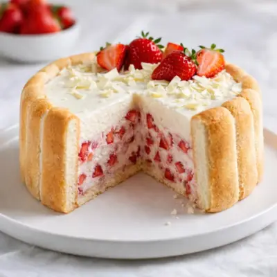 Charlotte fraises chocolat blanc : recette facile