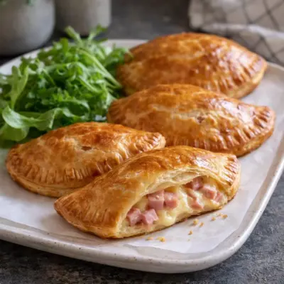 Recette chaussons jambon gruyère croustillants au four
