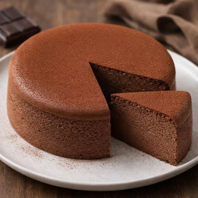 Cheesecake japonais soufflé au chocolat : nuage cacao
