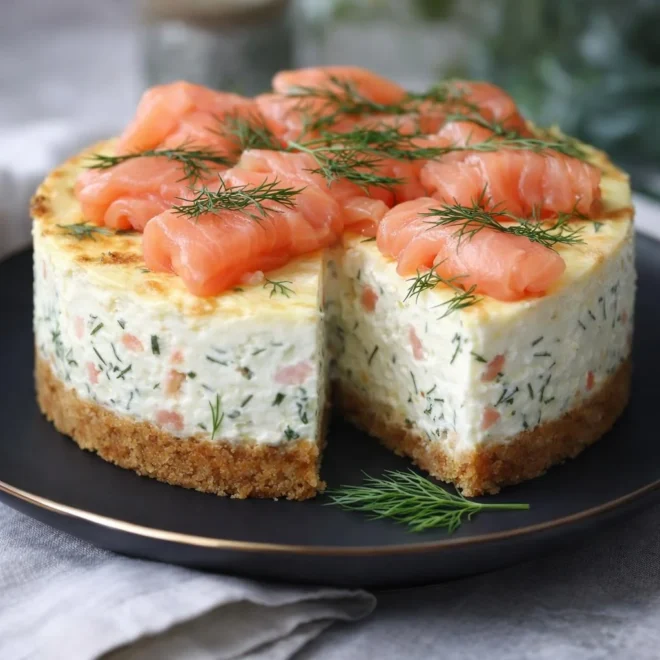 Cheesecake au saumon fumé : ricotta & aneth