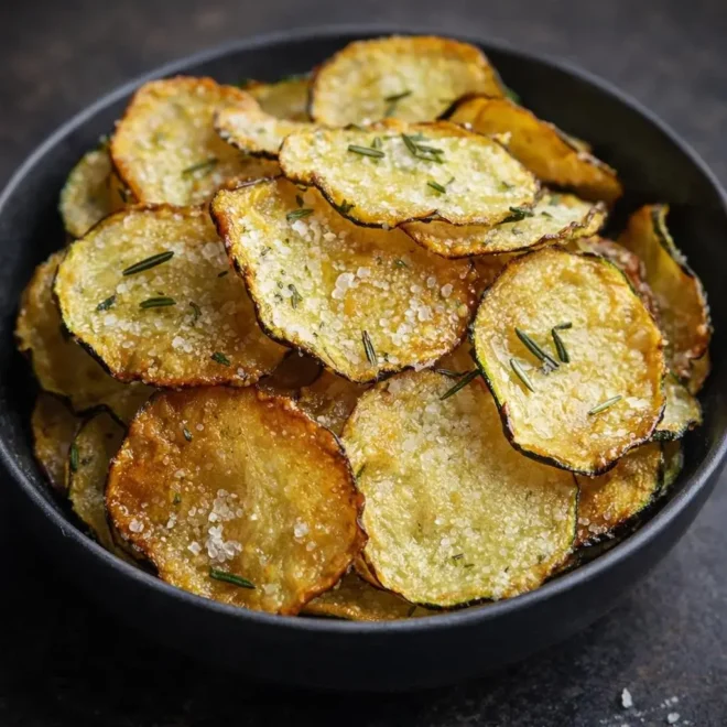 Chips de courgettes croustillantes au four : recette