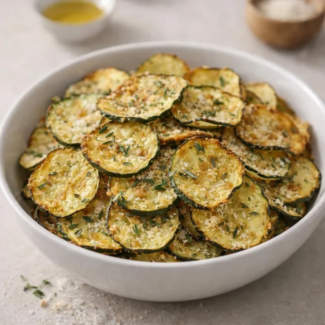Chips de courgettes croustillantes au parmesan
