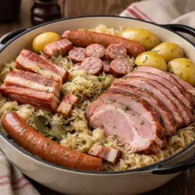 Choucroute garnie palette fumée : palette + lard
