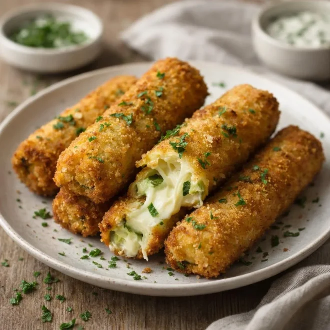 Cigares de courgettes à la feta et mozzarella