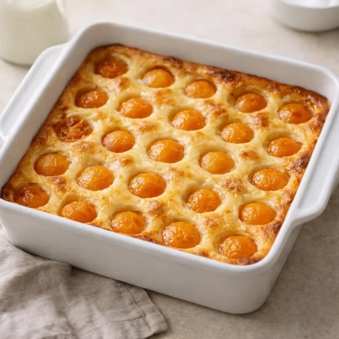 Clafoutis aux abricots : moelleux et doré au four