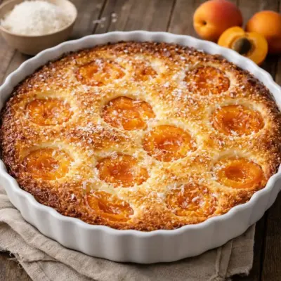 Recette clafoutis aux abricots et noix de coco