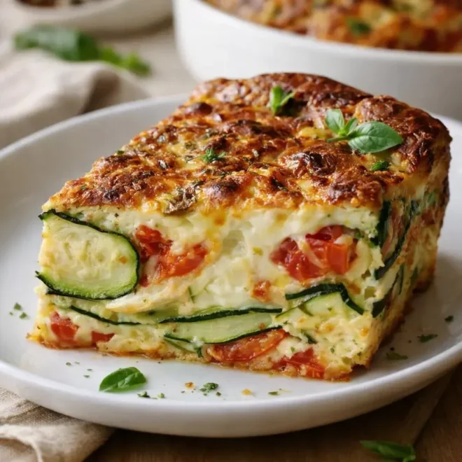 Clafoutis courgettes tomates mozzarella : moelleux au four
