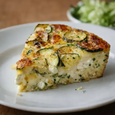 Clafoutis léger aux courgettes et chèvre frais