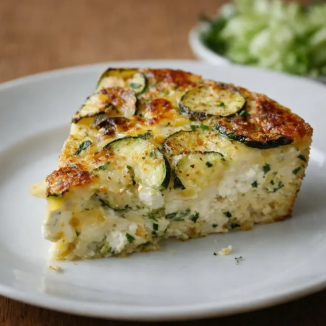 Clafoutis léger aux courgettes et chèvre frais